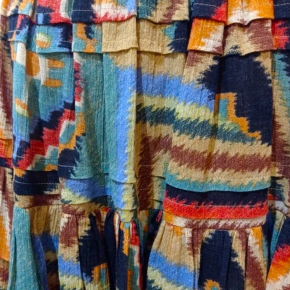 RALPH LAUREN Colorful Western Southwestern Skirt Elastic Waist Plus Sz 16 NEW!!! - Picture 10 of 12